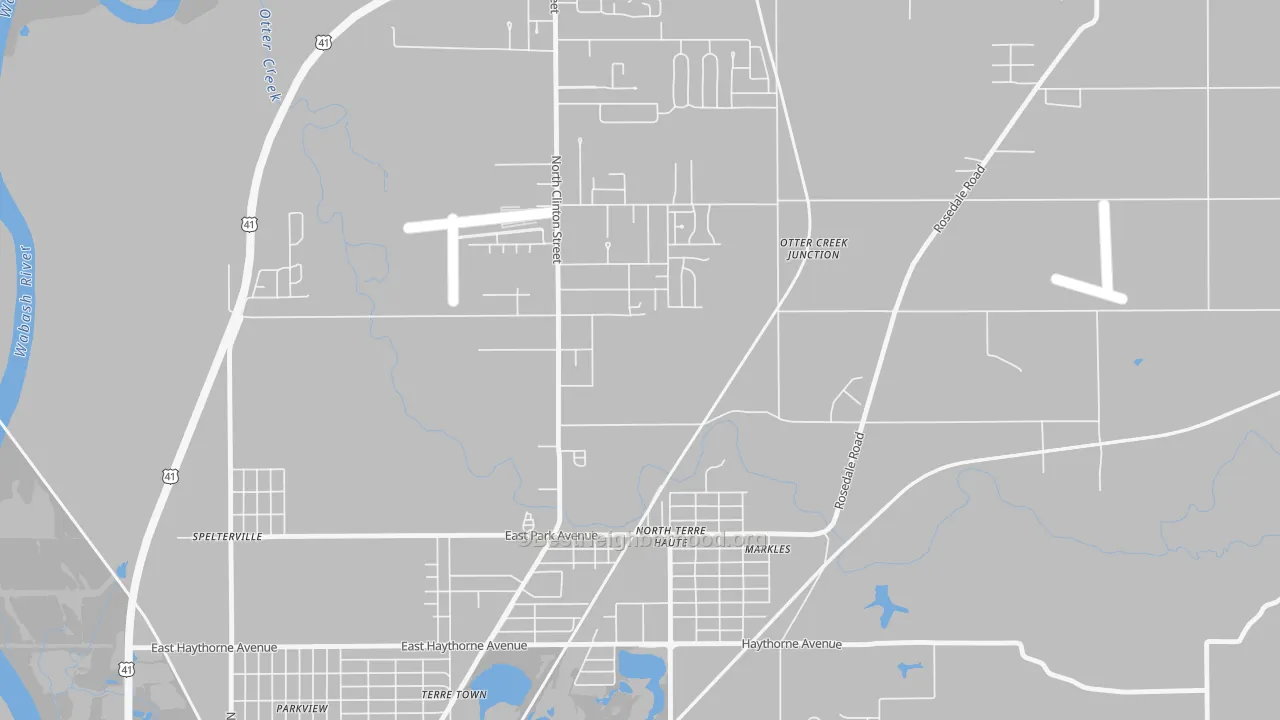 Transit Grade map of North Terre Haute, IN