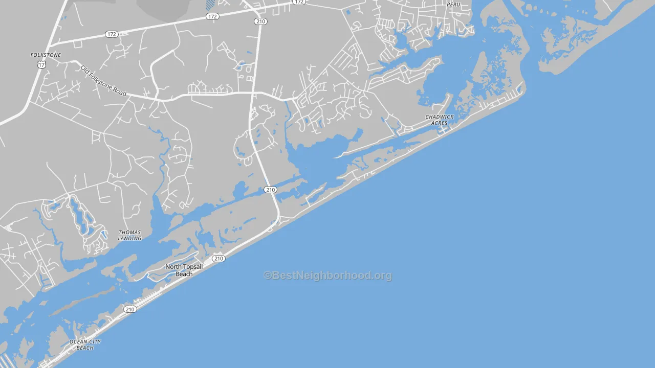 Transit Grade map of North Topsail Beach, NC