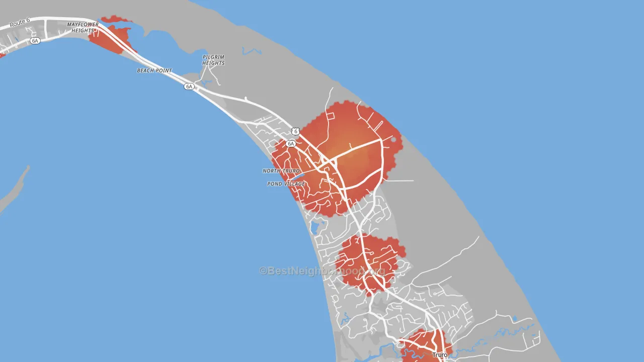 Transit Grade map of North Truro, MA