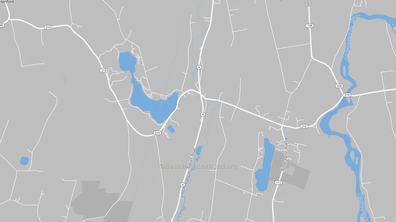 Transit Grade map of North Turner, ME