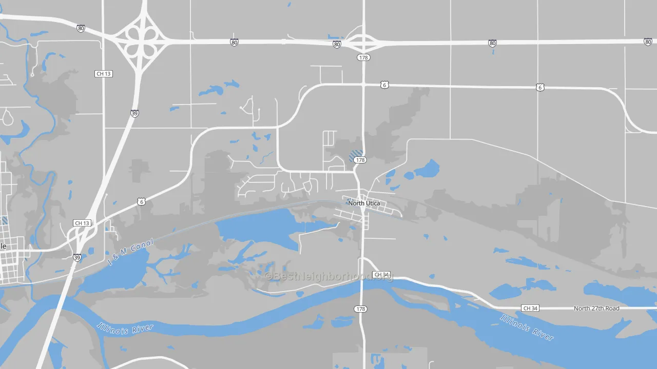 Transit Grade map of North Utica, IL