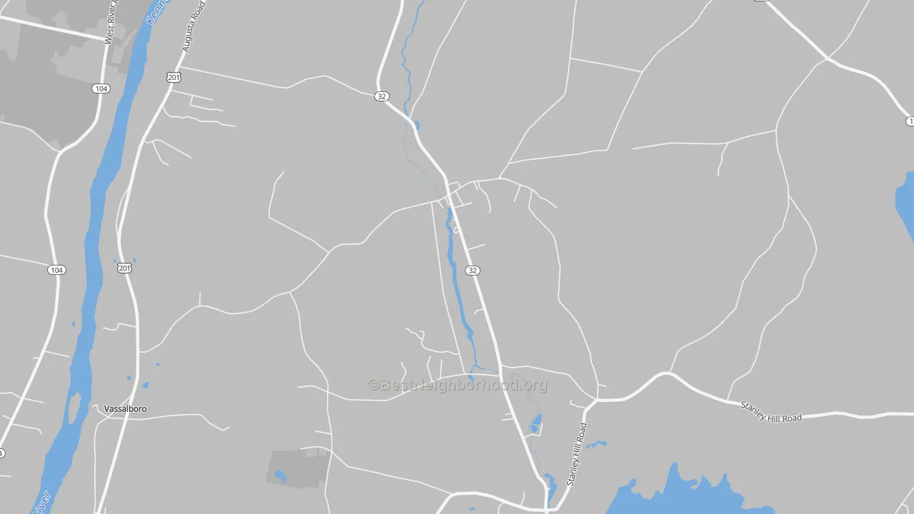 Transit Grade map of North Vassalboro, ME