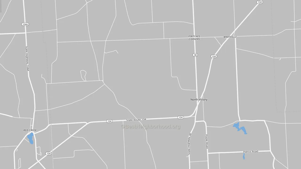 Transit Grade map of North Victory, NY