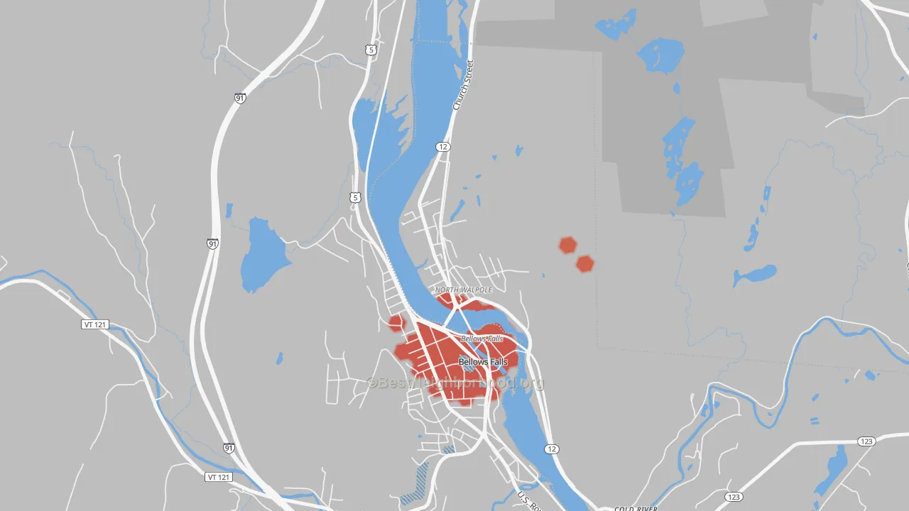 Transit Grade map of North Walpole, NH