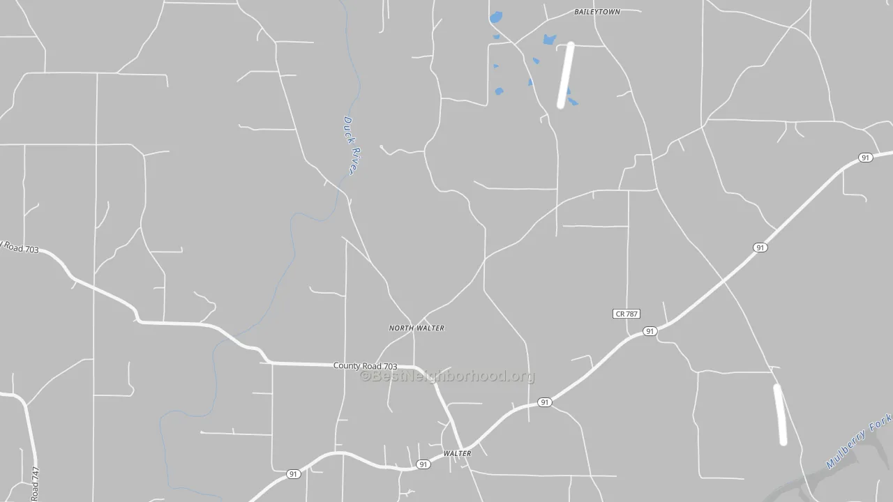 Transit Grade map of North Walter, AL