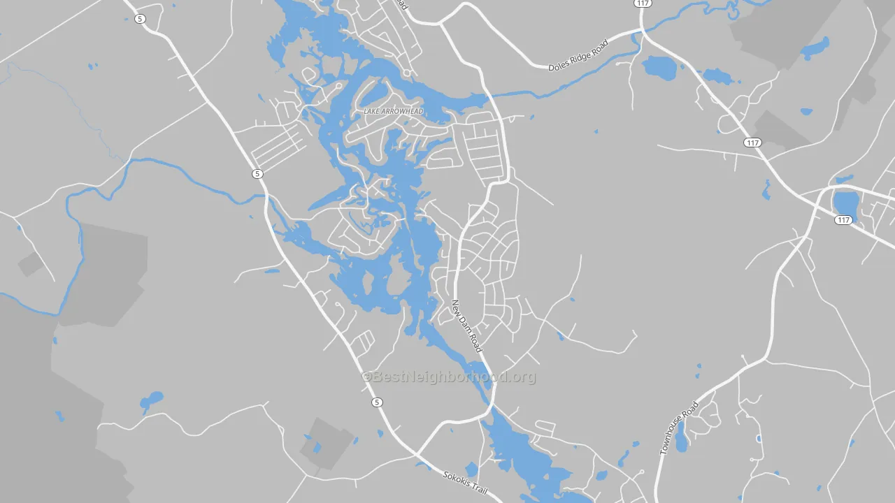 Transit Grade map of North Waterboro, ME