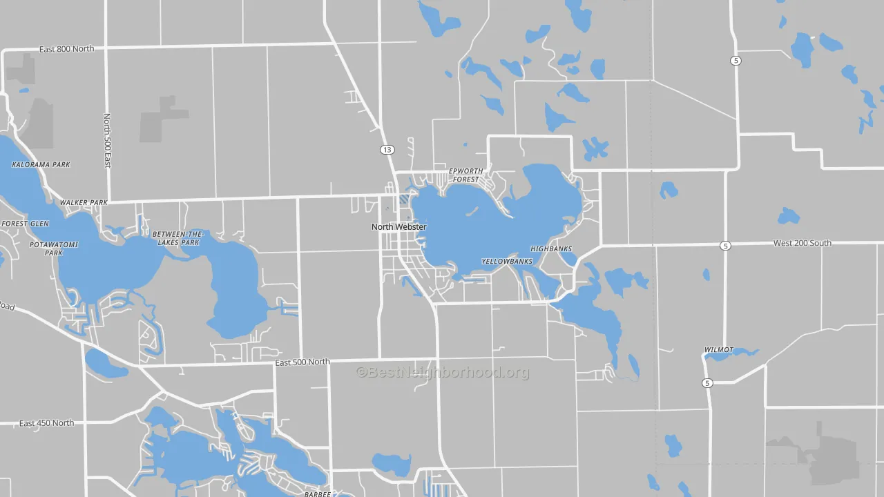Transit Grade map of North Webster, IN