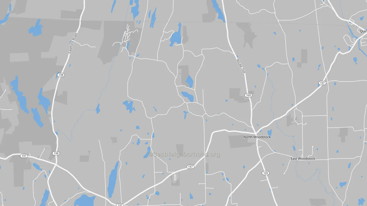 Transit Grade map of North Woodstock, CT