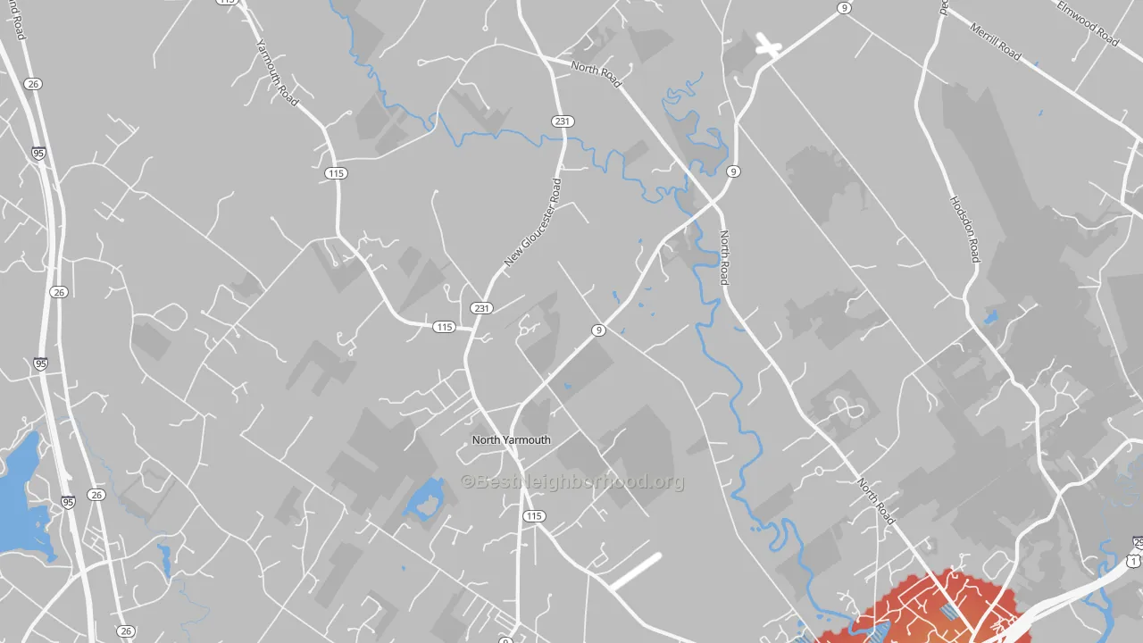 Transit Grade map of North Yarmouth, ME