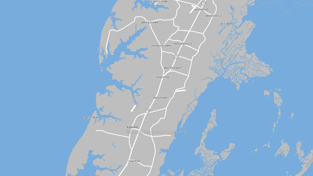 Transit Grade map of Northampton County, VA
