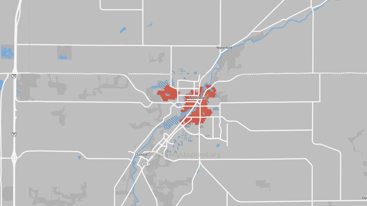 Transit Grade map of Northfield, MN