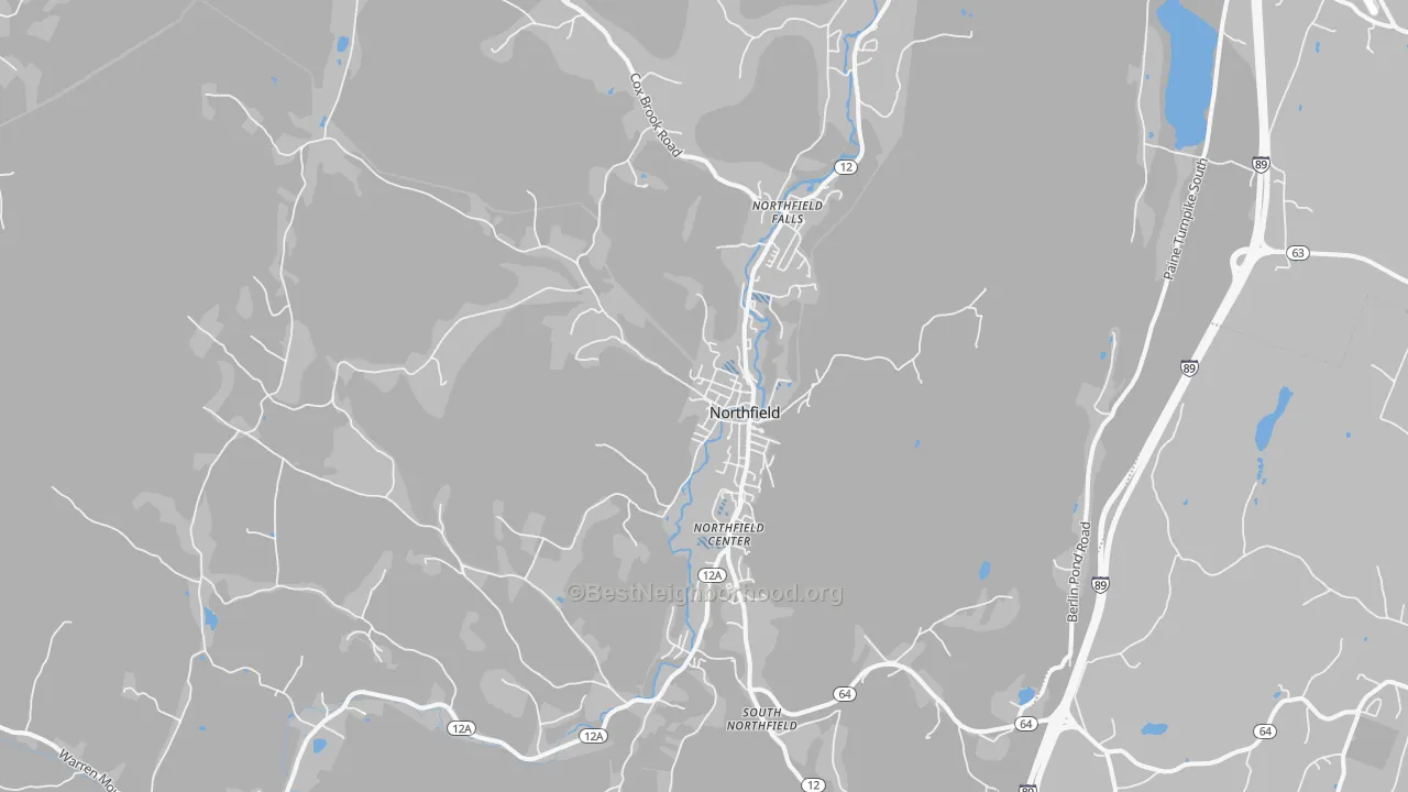 Transit Grade map of Northfield, VT