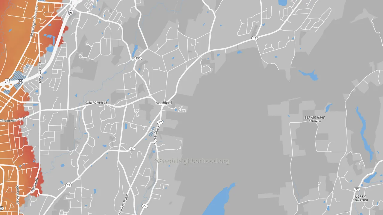 Transit Grade map of Northford, CT