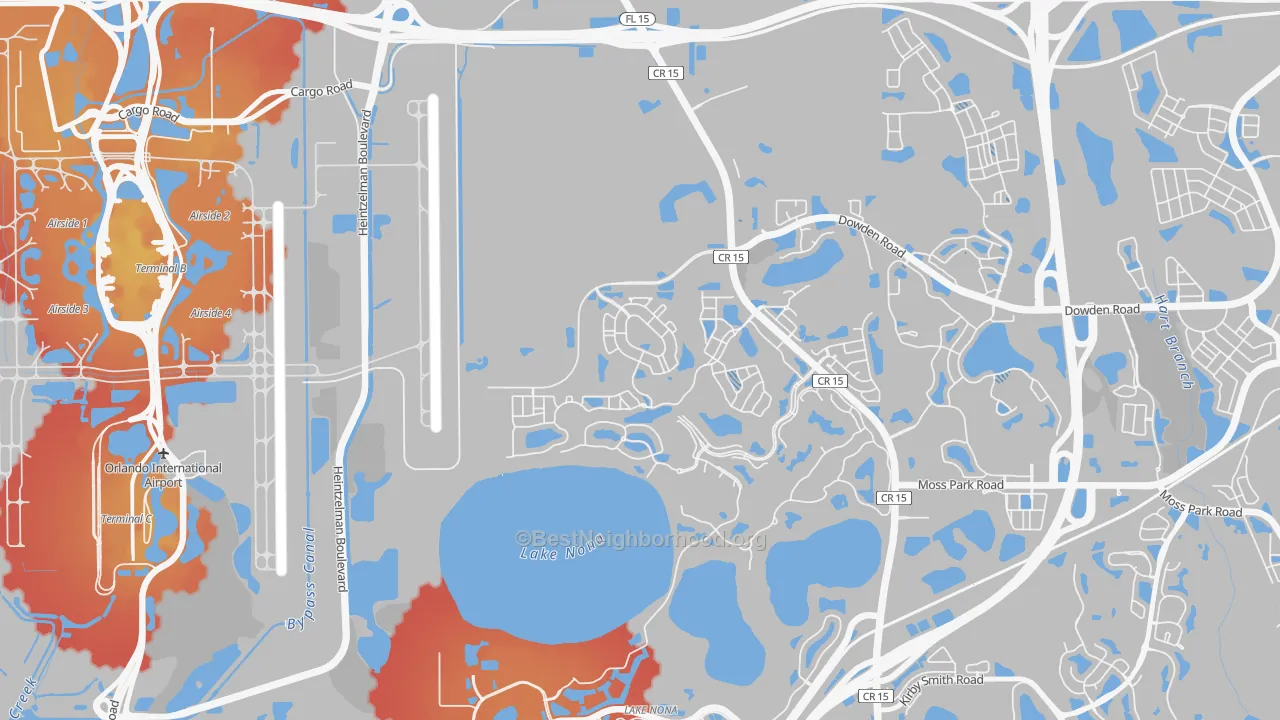 Transit Grade map of Northlake Park at Lake Nona, Orlando, FL
