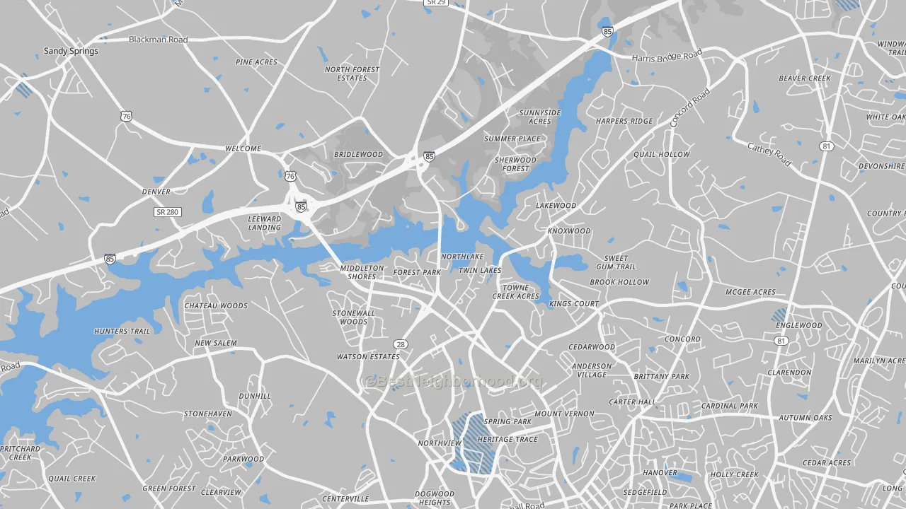 Transit Grade map of Northlake, SC