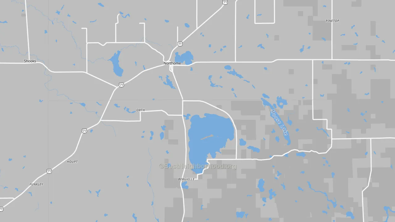 Transit Grade map of Northome, MN