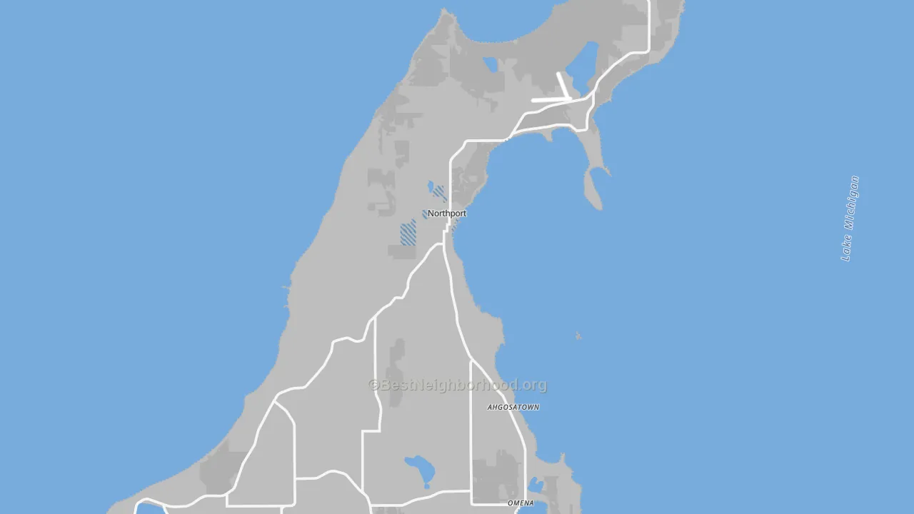 Transit Grade map of Northport, MI
