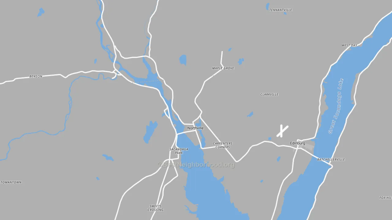 Transit Grade map of Northville, NY