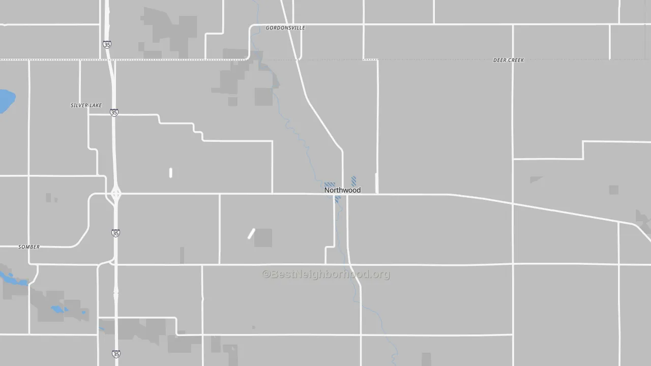 Transit Grade map of Northwood, IA