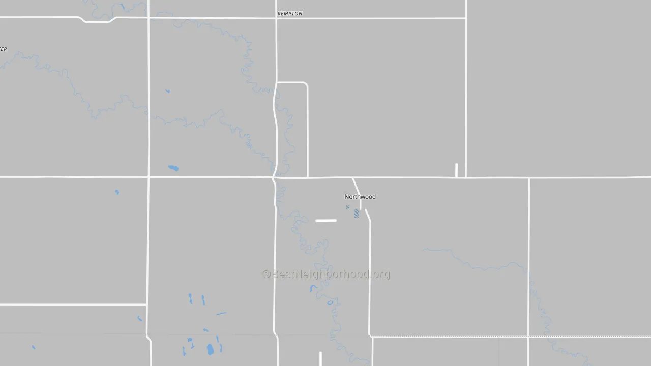 Transit Grade map of Northwood, ND