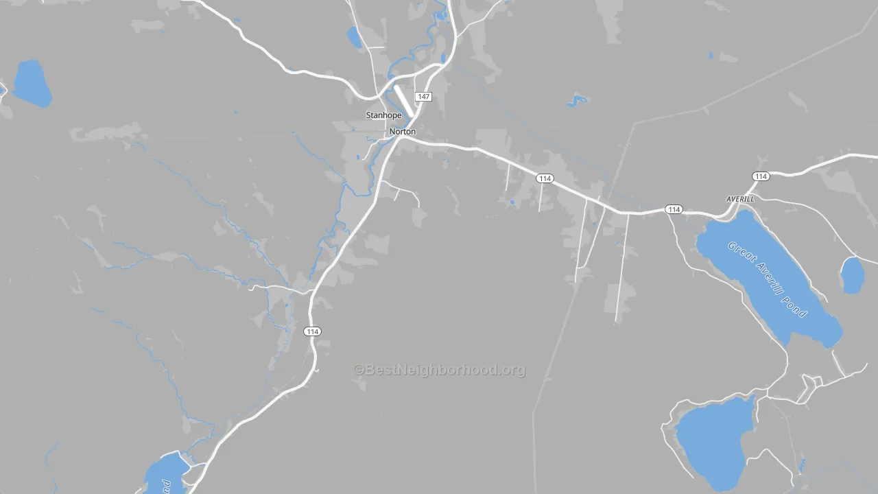 Transit Grade map of Norton, VT