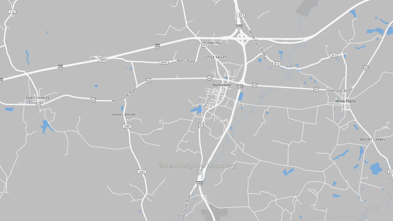 Transit Grade map of Nortonville, KY