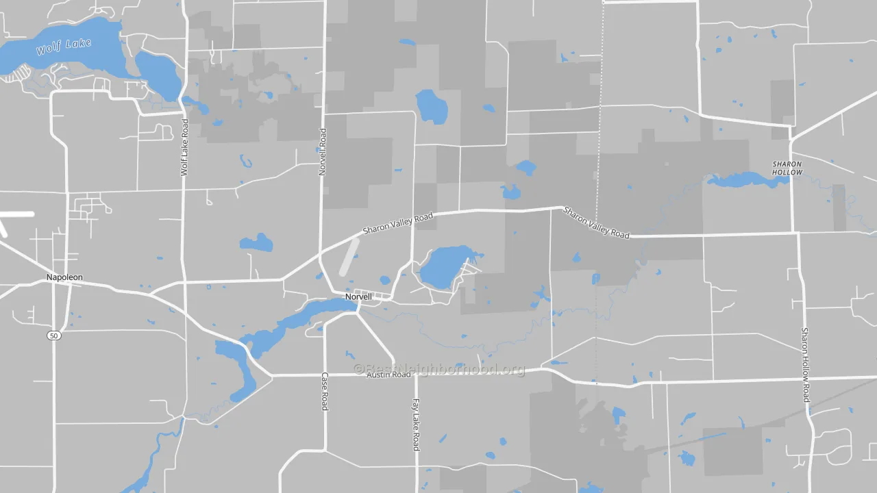 Transit Grade map of Norvell, MI