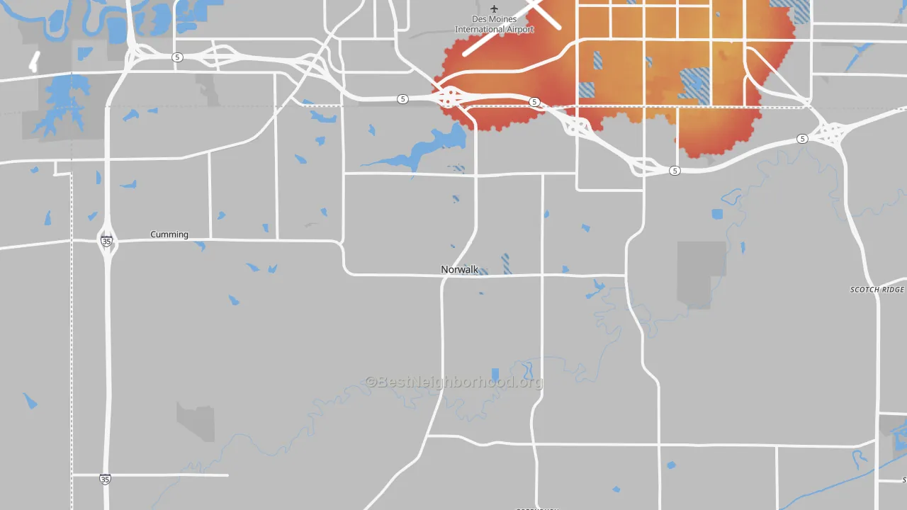 Transit Grade map of Norwalk, IA