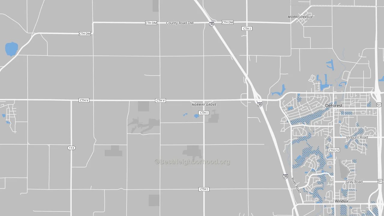 Transit Grade map of Norway Grove, WI