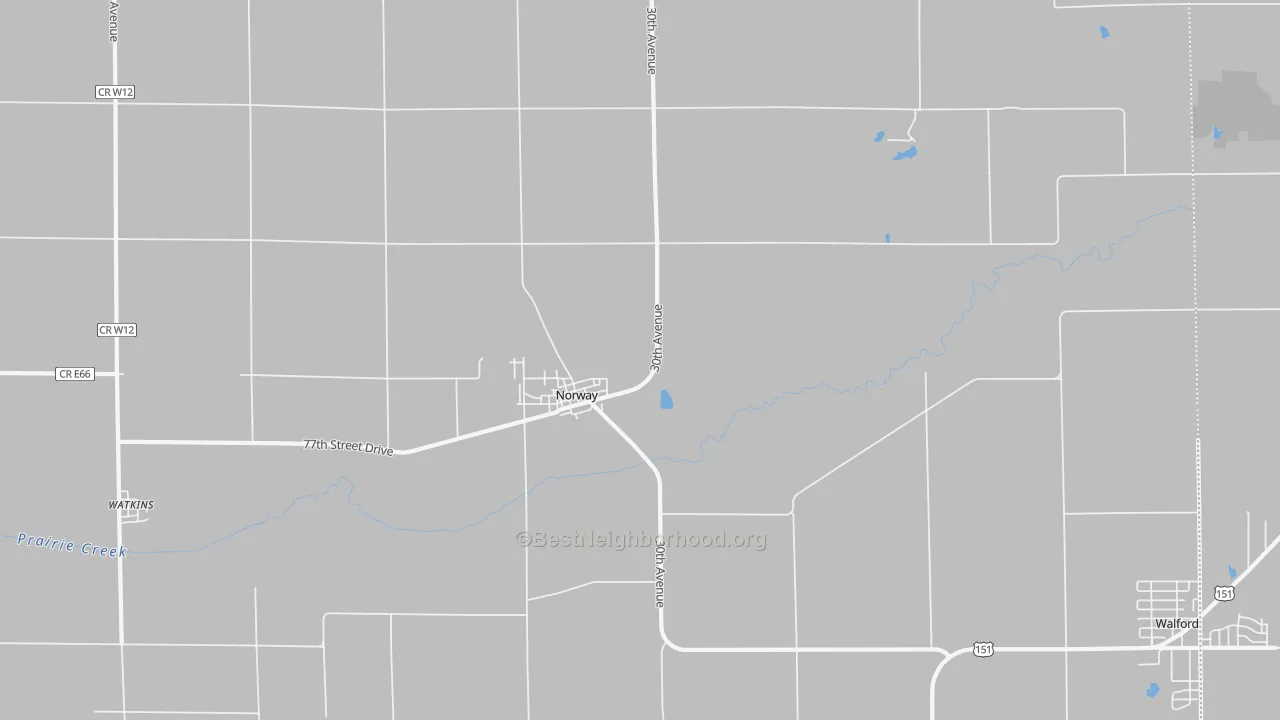 Transit Grade map of Norway, IA