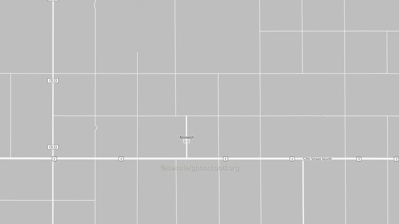 Transit Grade map of Norwich, ND