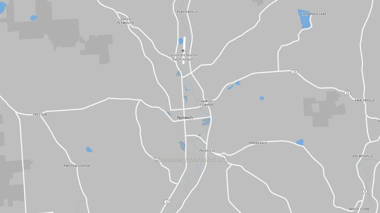 Transit Grade map of Norwich, NY