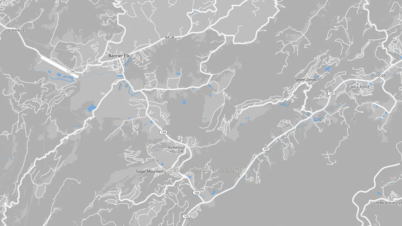 Transit Grade map of Norwood Hollow, NC