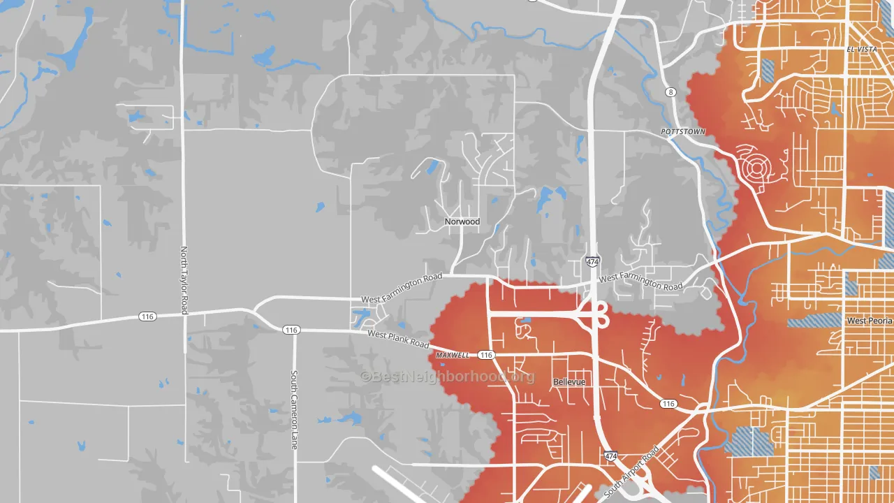 Transit Grade map of Norwood, IL