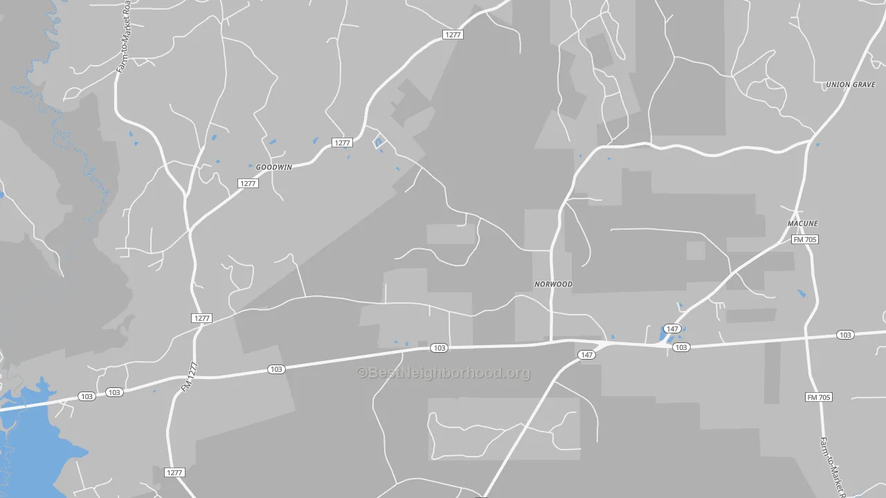 Transit Grade map of Norwood, TX