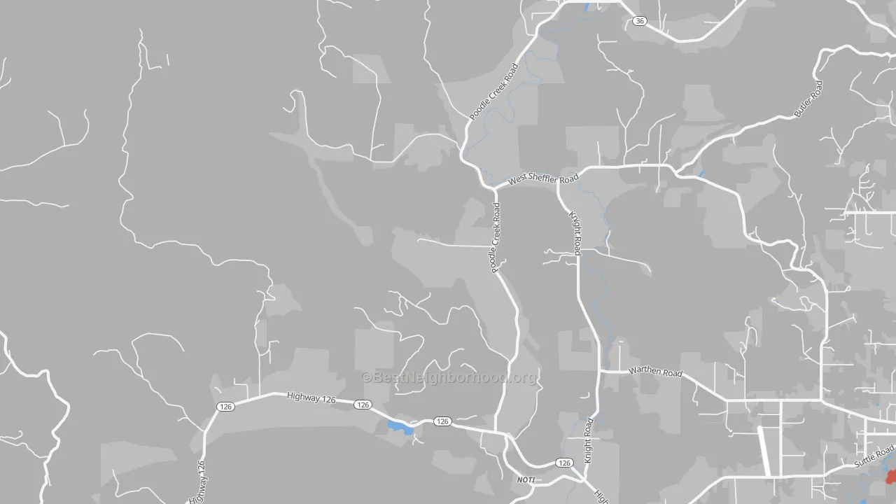 Transit Grade map of Noti, OR