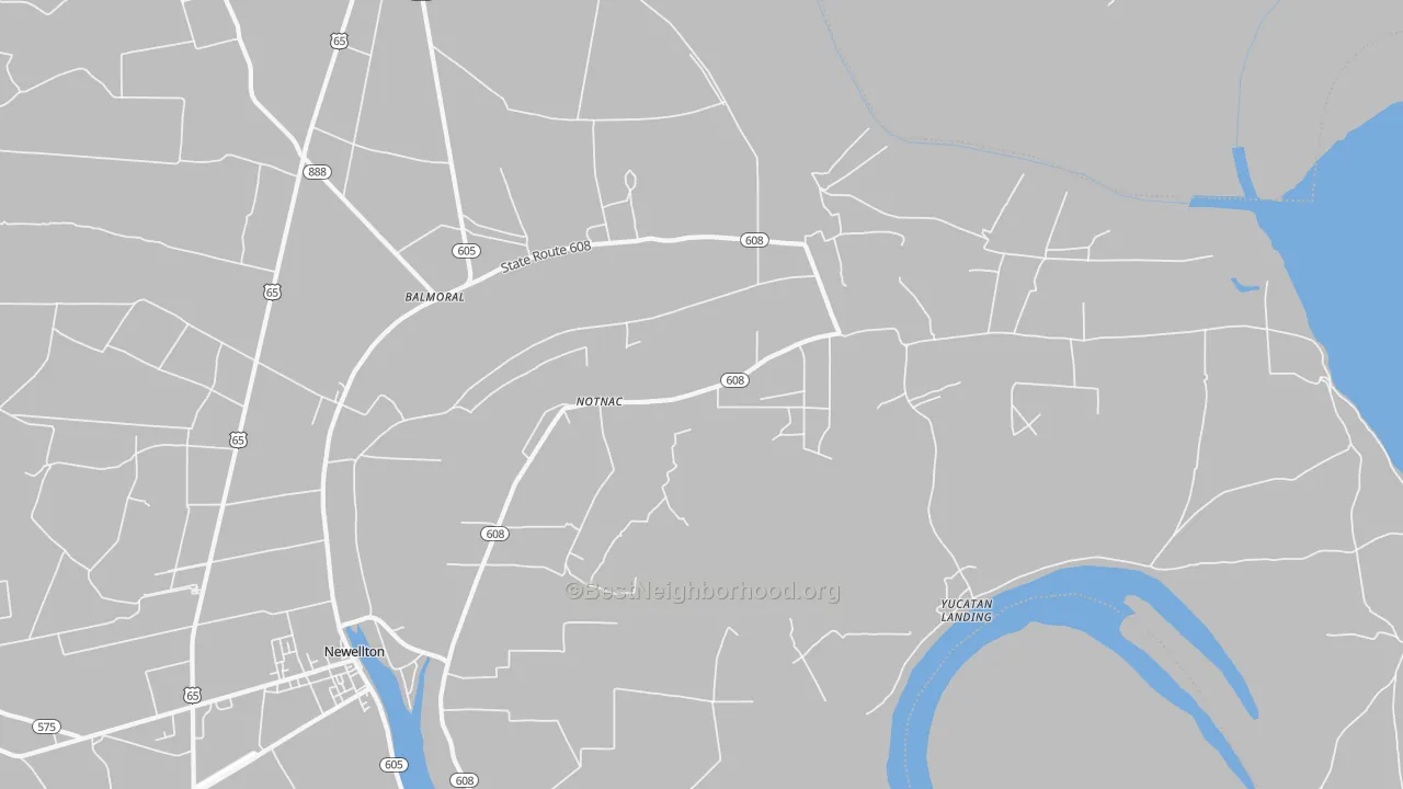 Transit Grade map of Notnac, LA