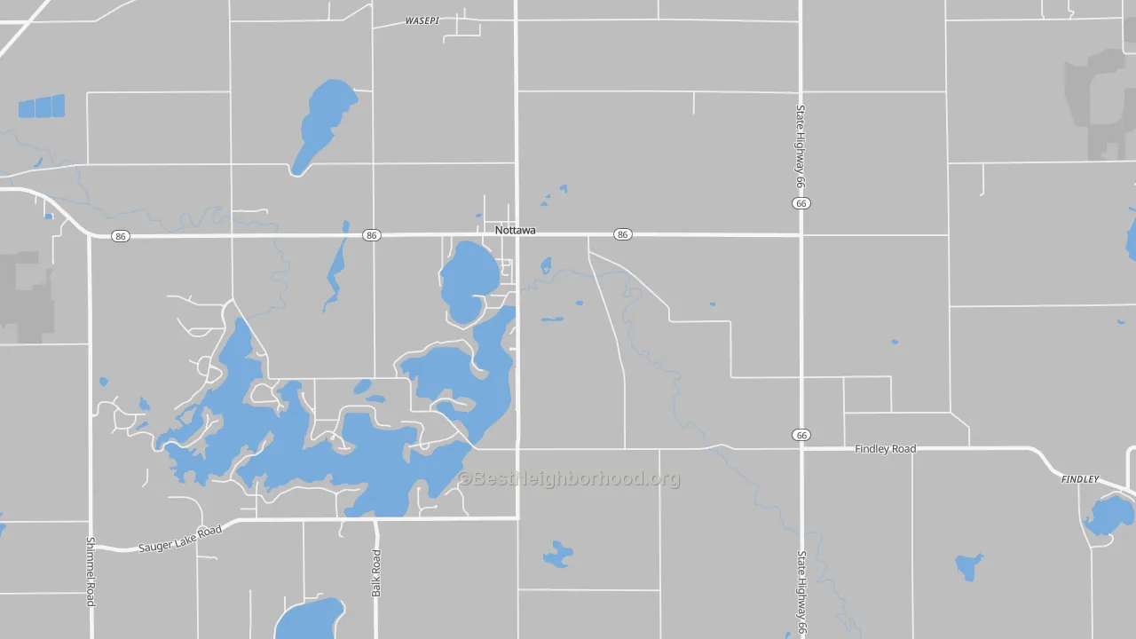 Transit Grade map of Nottawa, MI