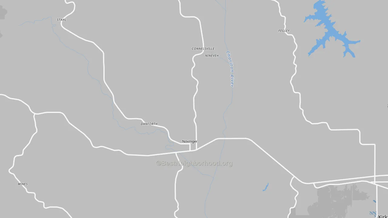 Transit Grade map of Novinger, MO