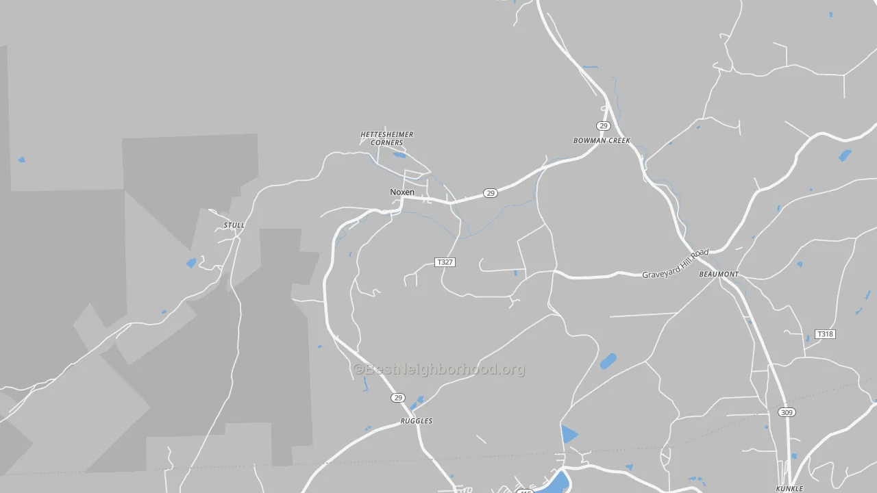 Transit Grade map of Noxen, PA