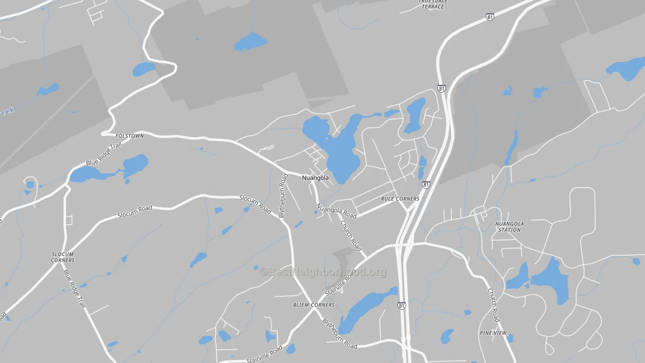 Transit Grade map of Nuangola, PA