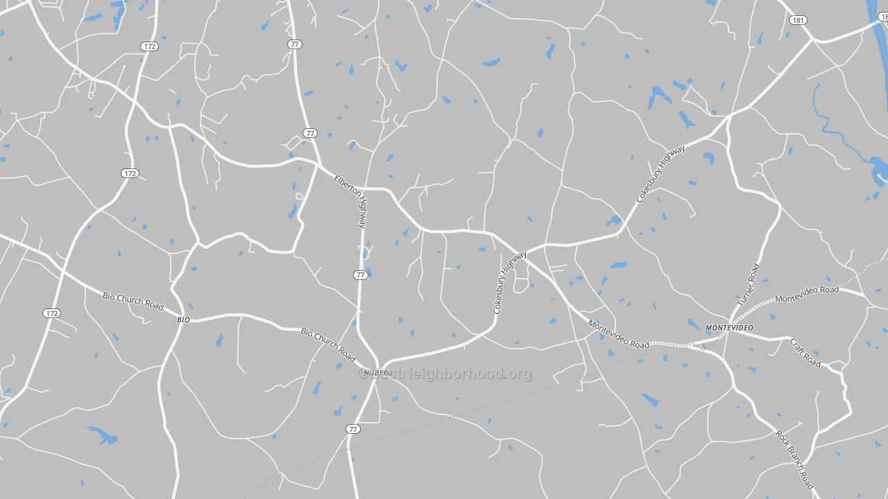Transit Grade map of Nuberg, GA