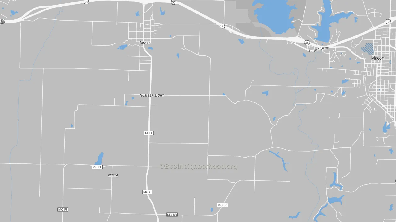 Transit Grade map of Number Eight, MO