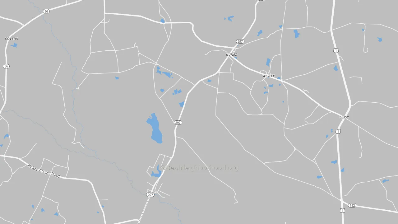 Transit Grade map of Nunez, GA
