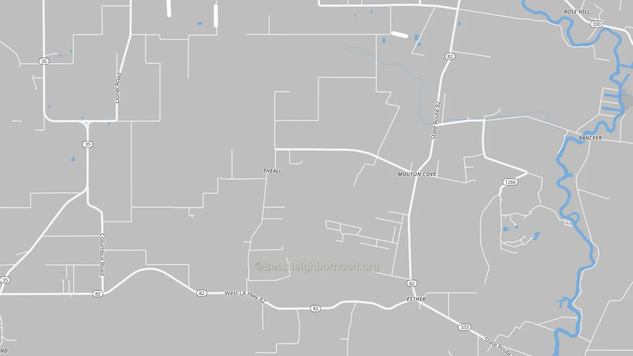 Transit Grade map of Nunez, LA