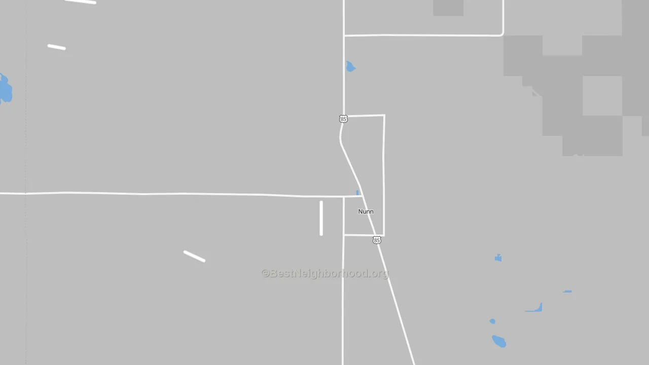 Transit Grade map of Nunn, CO