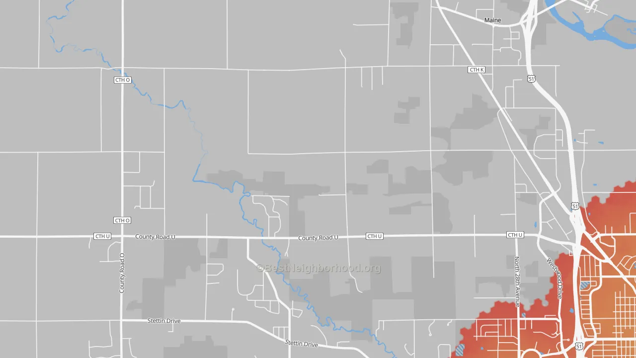 Transit Grade map of Nutterville, WI