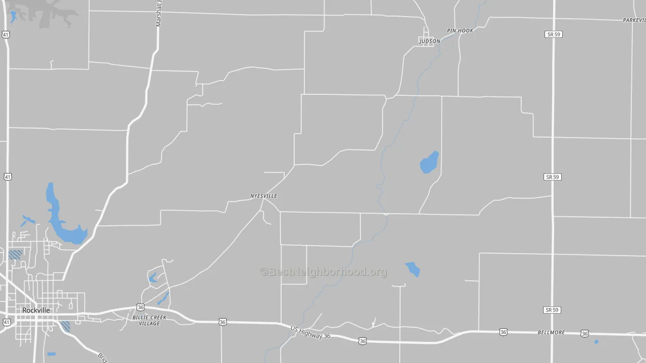 Transit Grade map of Nyesville, IN