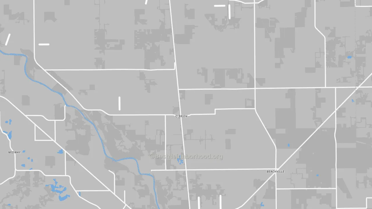 Transit Grade map of O'Brien, FL