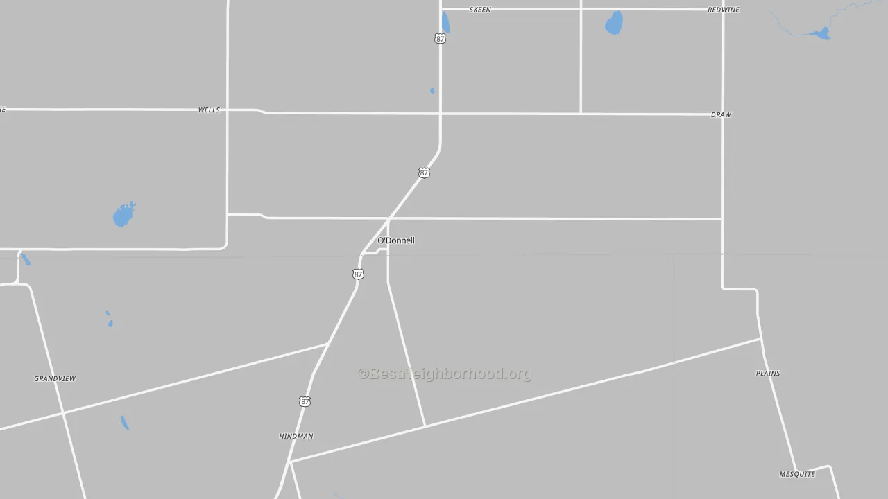 Transit Grade map of O'Donnell, TX